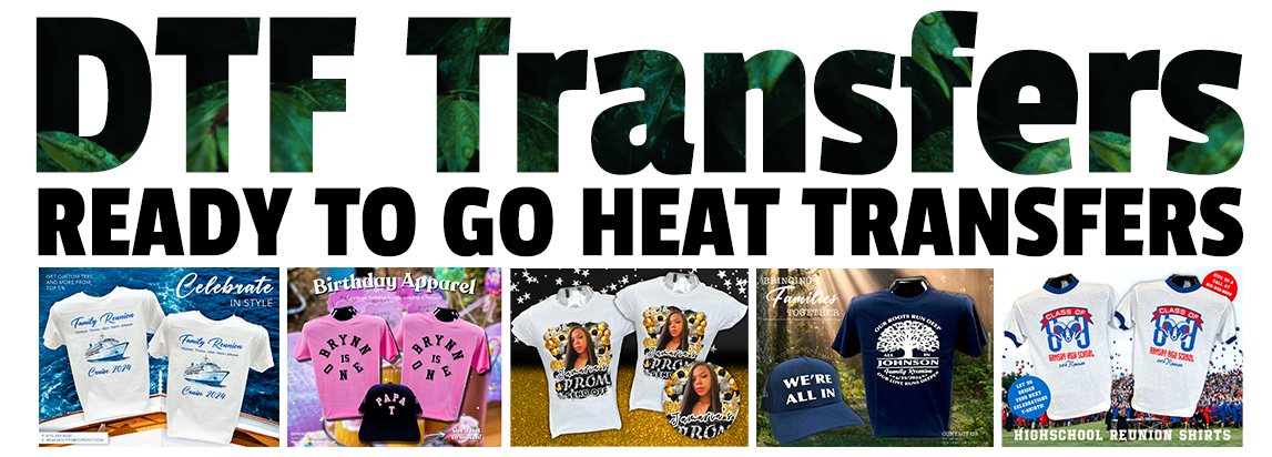 DTF transfer printing on shirts and apparel in Joliet Illinois